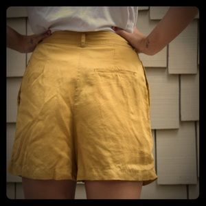 High waisted silk shorts